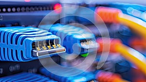 High-Tech IT Solutions Office Space Featuring Advanced Data Visualization and Modern Workstations During Evening Hours