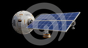 Futuristic Solar-Powered Spacecraft
