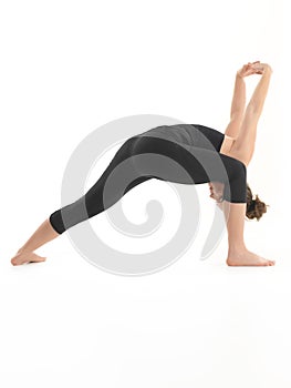 Advanced stretching yoga pose