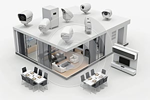 Advanced surveillance systems integrate security cameras for enhanced monitoring capabilities and robust safeguarding.