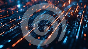 Advanced Technology Design with Abstract Binary Code and Digital Graphics for Cybersecurity and Innovation Themes