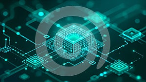 Central-processing-unit driving data-flow through an integrated-circuit-network infrastructure.