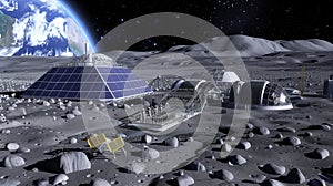 Advanced technology operates at a lunar site for asteroid regolith excavation and processing