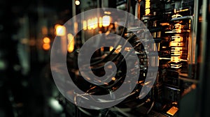 Advanced Technology Visualization: processor microchip starting artificial intelligence digitalization of neural networking and