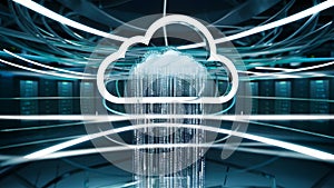 Advancements in cloud computing technology drive the success of cloud migration strategies. Concept photo