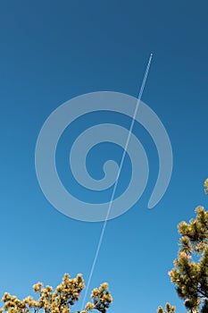 Advancing flight with blue background