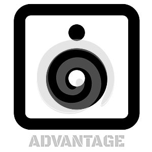 Advantage concept icon on white