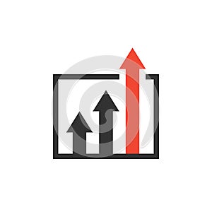 Advantage icon, business growth concept