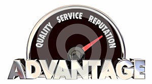 Advantage Quality Service Reputation Speedometer