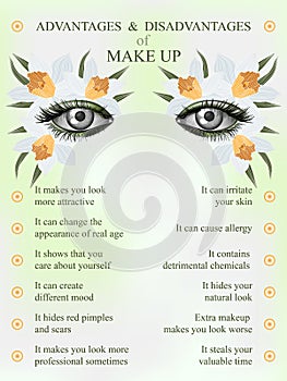 Advantages and disadvantages of makeup, spring jonquil