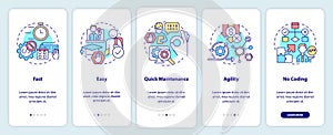 Advantages of no code onboarding mobile app screen