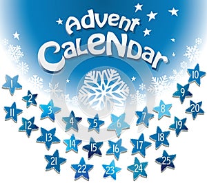 Advent calendar - Christmas holiday background