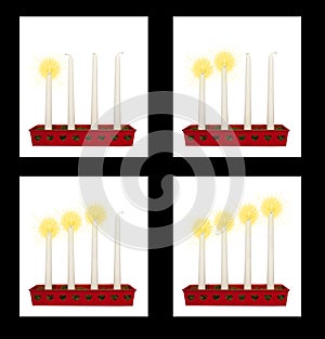 The advent candelaber as the Swedes light the four Sundays before Christmas photo