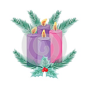 Advent candles vector