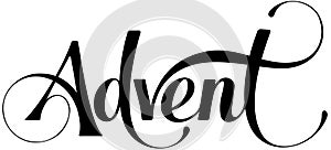 Advent - custom calligraphy text