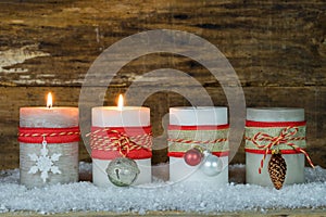 Advent decoration with Christmas candles