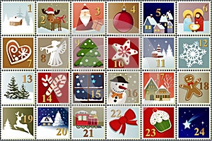 Advent stamp Calendar