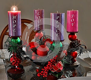 Advent Table Candles