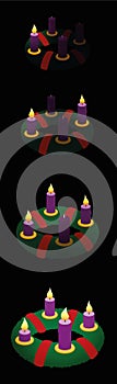 Advent Wreath One Two Three Four Candles