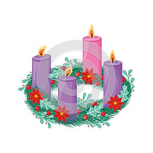 Advent wreath vector