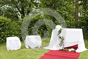 Adventist outdoor wedding photo