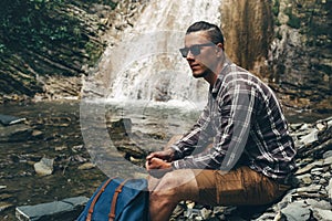 Adventure Backpack Destination Outdoor Leisure Concept