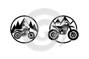 Adventure bike vector silhouette bundle