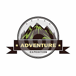 Adventure, Camping, Campfire, Camping, Logo Vector Illustration. Vintage Design