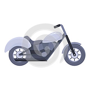 Adventure chopper icon cartoon vector. Bike road