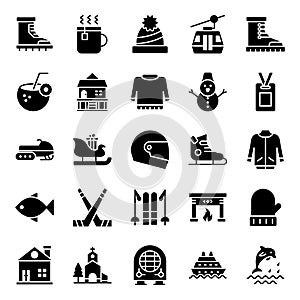 Adventure And Hiking Glyph Icons Pack