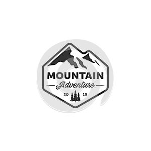 Adventure logo designs inspirations with the mountain view