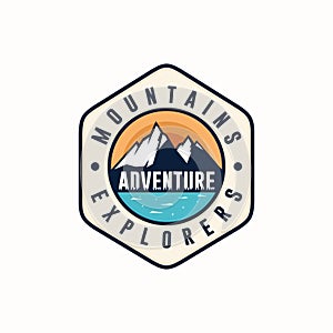 Adventure Logo Montain Vector illustration photo