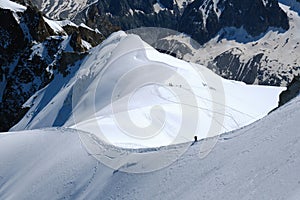 Adventure on The Mont Blanc massif , White Valley of Aiguille du Midi