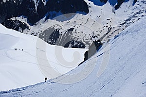 Adventure on The Mont Blanc massif , White Valley of Aiguille du Midi