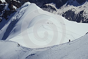 Adventure on The Mont Blanc massif , White Valley of Aiguille du Midi