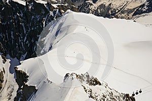 Adventure on The Mont Blanc massif , White Valley of Aiguille du Midi