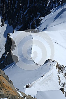 Adventure on The Mont Blanc massif , White Valley of Aiguille du Midi