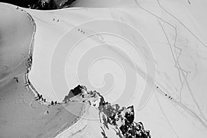 Adventure on The Mont Blanc massif , White Valley of Aiguille du Midi