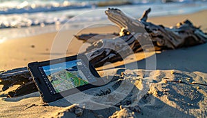 Adventure Navigation with a Rugged Tablet on the Beach