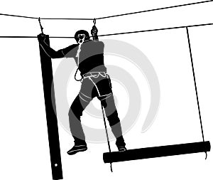 Adventure park rope ladder