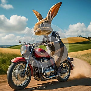 Adventure Ride: Rabbit Hitches a Ride on a Motorcycle