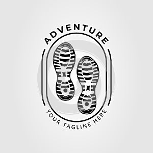 adventure shoe sole or footprint logo vector illustration design