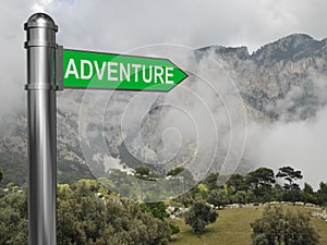 Adventure signpost photo