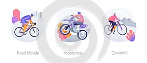 Adventure sport abstract concept vector illustrations.