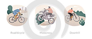 Adventure sport abstract concept vector illustrations.