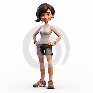 Adventure-themed Photorealistic Cartoon Character: Jennifer