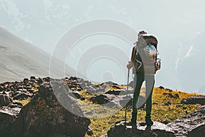 Adventure Travel vacations in mountains woman hiking