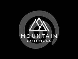 Adventure Triangle Mountain Apparel logo design. Usable for Business and Branding Logos. Flat Vector Logo Design Template Element