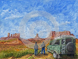 Adventure Trip Oil Painting 