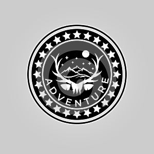 adventure vintage logo icon vector minimalist illustration design